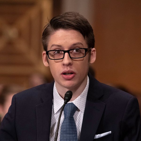Ethan Lindenberger testifies during a United States Senate Committee on Health, Education, Labor and Pensions Committee hearing on Capitol Hill in Washington, D.C., March 5, 2019.
